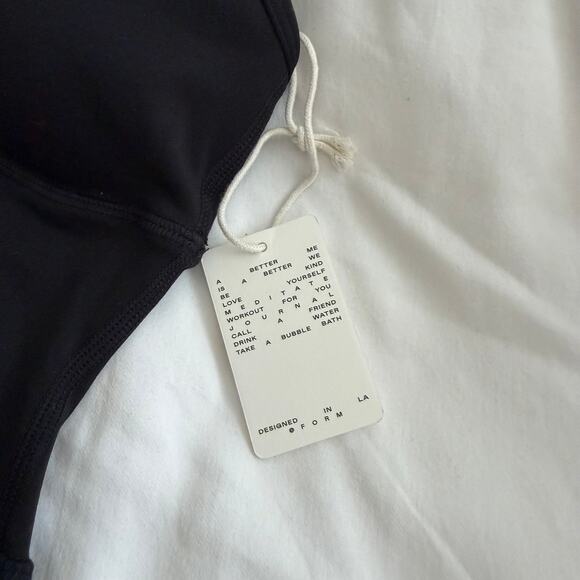 NWT Form Activewear Halter Onesie Black Bodysuit Jumpsuit Size M - Picture 5 of 9